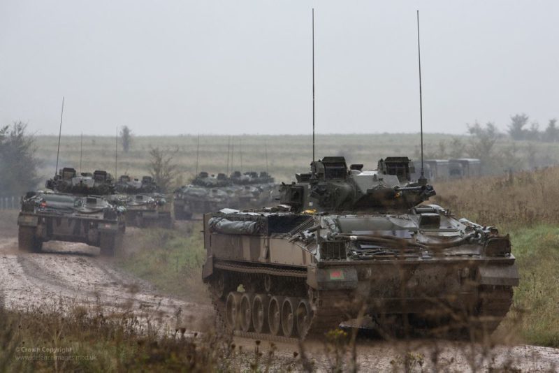 British Army Warrior Infantry Fighting Vehicles