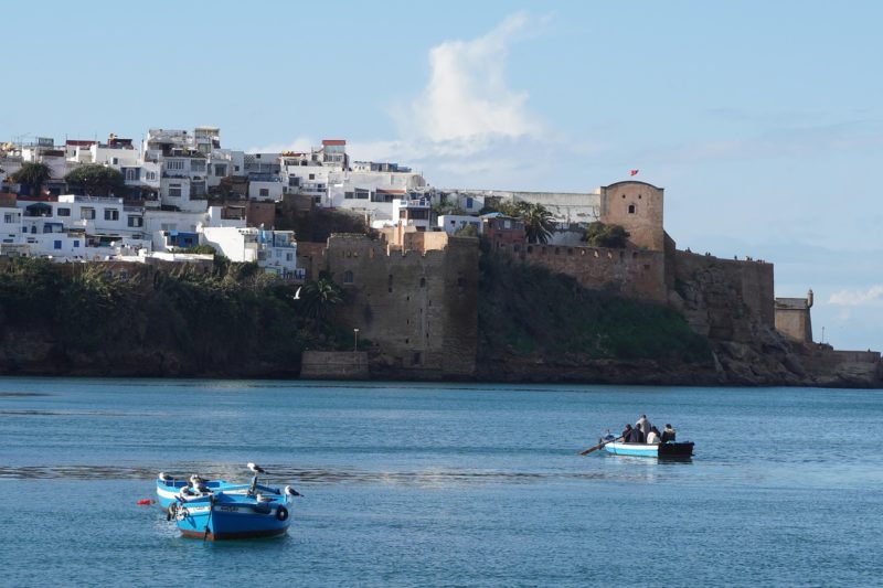 rabat, morocco, medina, nature, africa, sea, boat, seagulls, fortifications
